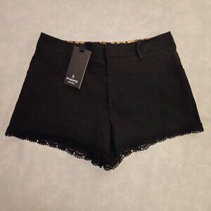 Pinko Uniquenness Black Shorts Leopord Print